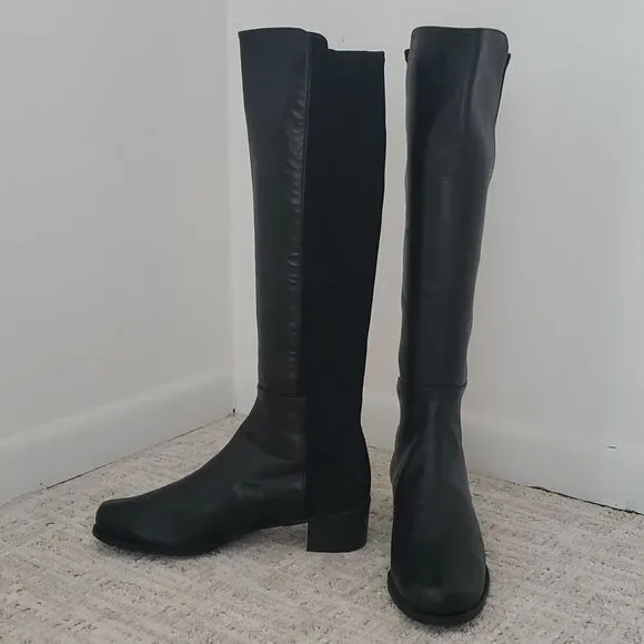 Stuart Weitzman Black Heeled Boots - Picture 2 of 9